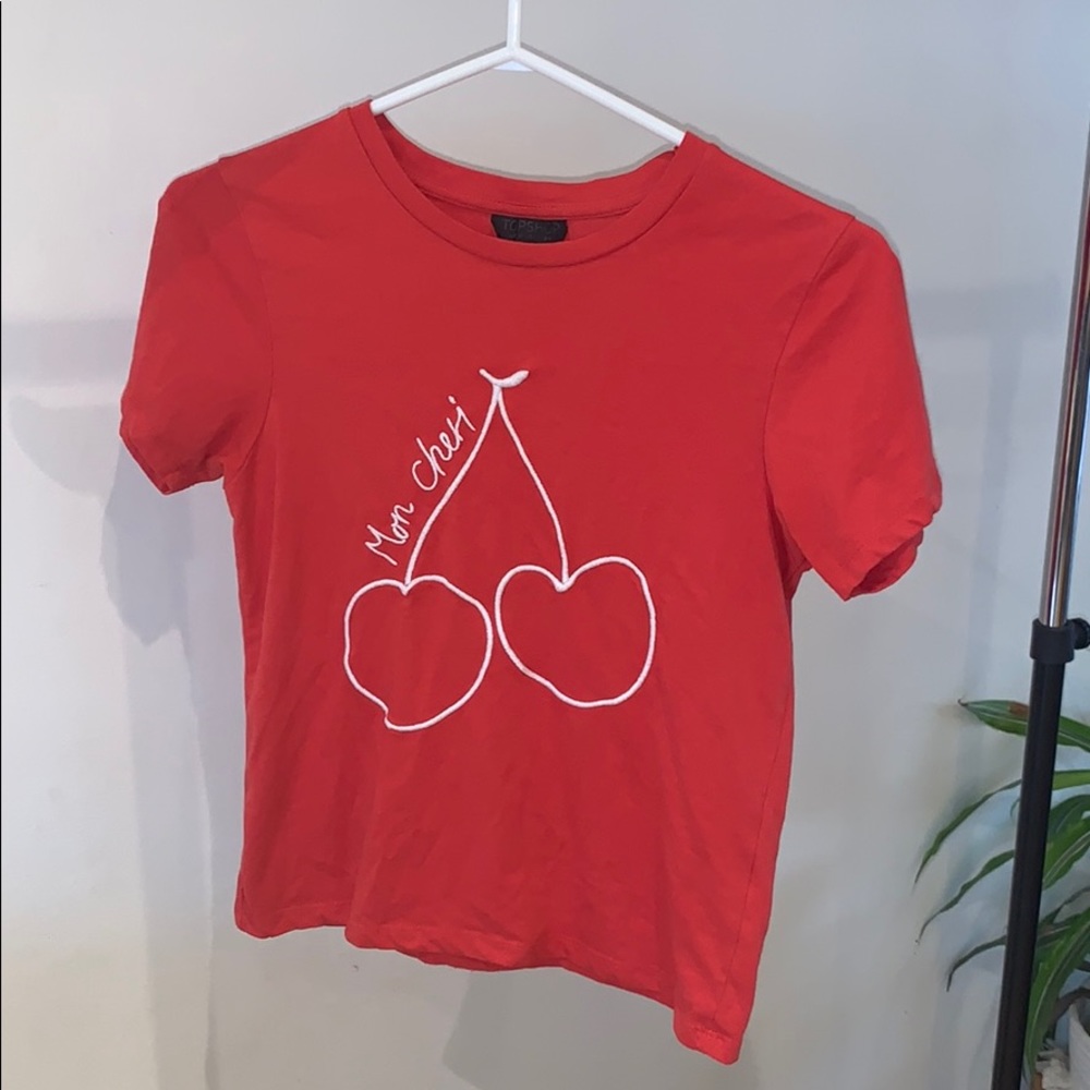Topshop cherry graphic tee